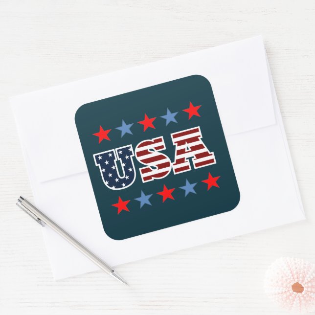 USA Sticker (Envelope)