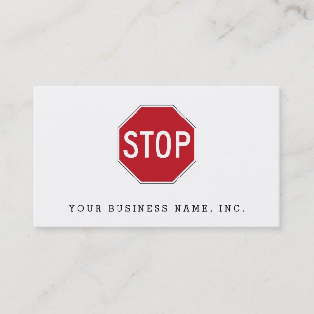 USA Stop Sign Business Card (Front)