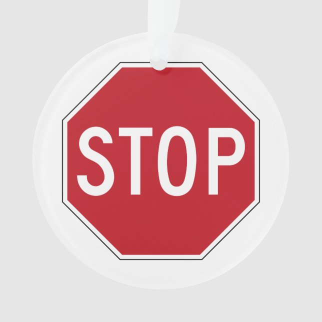 USA Stop Sign Ornament (Front)