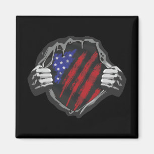 USA Superhero Costume Flag Magnet