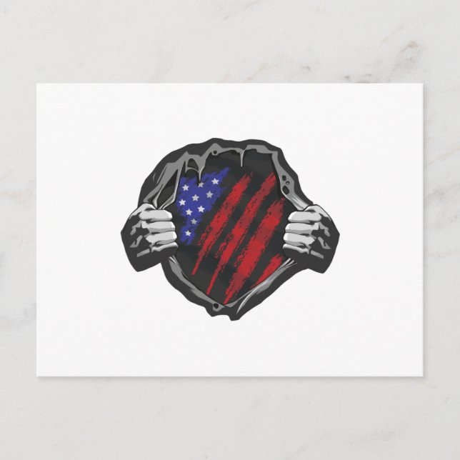 USA Superhero Costume Flag Postcard (Front)