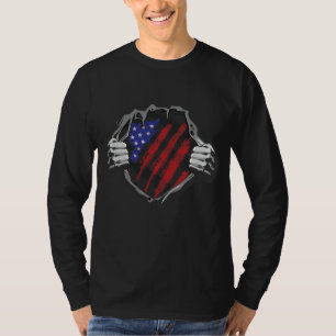 USA Superhero Costume Flag T-Shirt