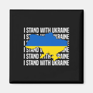 Usa Support Ukraine Flag Ukrainian Love I Stand Wi Magnet