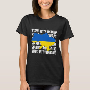 Usa Support Ukraine Flag Ukrainian Love I Stand Wi T-Shirt
