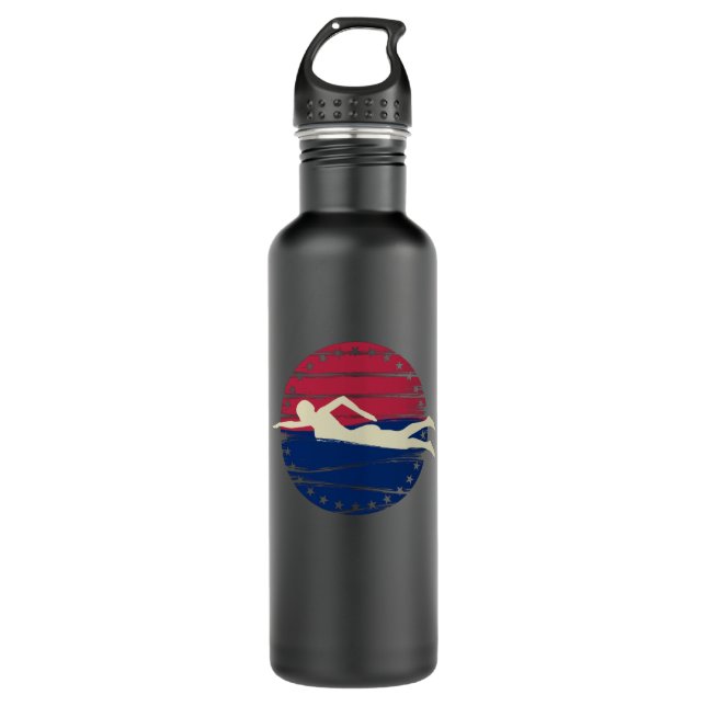USA Swimmer Swimming Sport Athlete 710 Ml Water Bottle (Front)