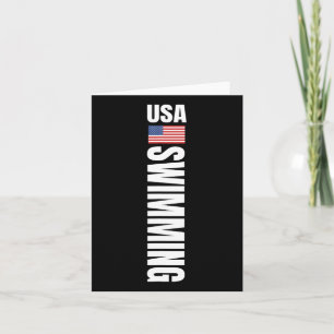 Usa Swimming American Flag Swim Sport Team Card