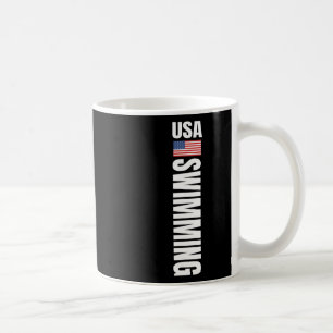 Usa Swimming American Flag Swim Sport Team Coffee Mug