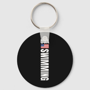 Usa Swimming American Flag Swim Sport Team  Key Ring