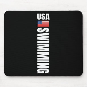 Usa Swimming American Flag Swim Sport Team  Mouse Pad