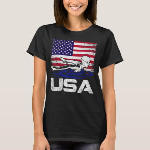 USA Swimming Shirt Cute US Swim Aquatic Sport Ath