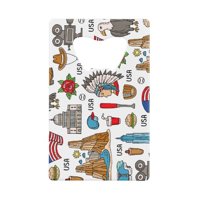 USA Symbols Vintage Seamless Pattern (Front)