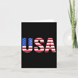 Usa T Shirt Patriotic American Flag Men Women Kids Card