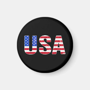 USA T Shirt Patriotic American Flag Men Women Kids Magnet