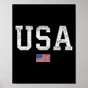 Usa T Shirt Women Men Kids Patriotic American Flag Poster