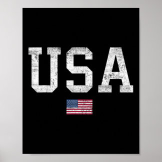 Usa T Shirt Women Men Kids Patriotic American Flag Poster