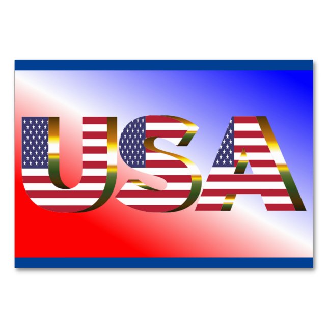 USA TABLE NUMBER (Front)