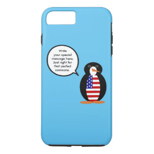 USA Talking Ms. Penguin Personalised iPhone 8 Plus/7 Plus Case