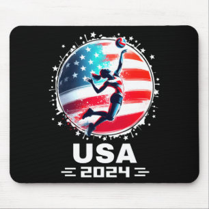 Usa team 2024 volleyball shirt for men women kids mouse pad