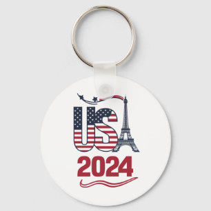 USA Team American Flag Sport USA 2024 Key Ring