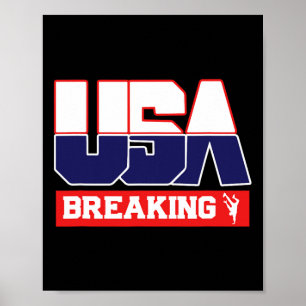 Usa Team Break Dancing - Men And Women American Sp Poster