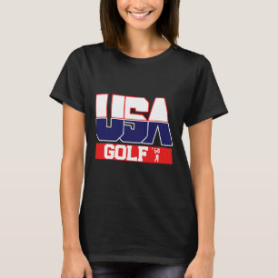 Usa Team Golf - Men And Women American Sports T-Shirt