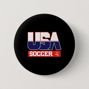 Usa Team Soccer - Men And Women American Sports 6 Cm Round Badge