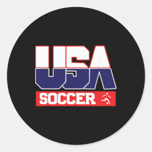 Usa Team Soccer - Men And Women American Sports Classic Round Sticker
