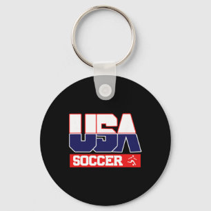 Usa Team Soccer - Men And Women American Sports  Key Ring