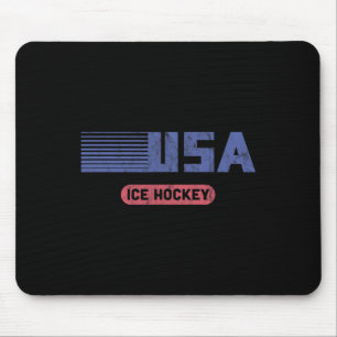 Usa Team Sports Retro Usa Team American Ice Hockey Mouse Pad