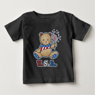 USA Teddy Bear Infants & Toddler T-shirts