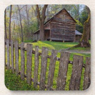 USA, Tennessee, Cabin In Cades Cove Coaster
