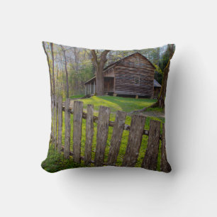 USA, Tennessee, Cabin In Cades Cove Cushion