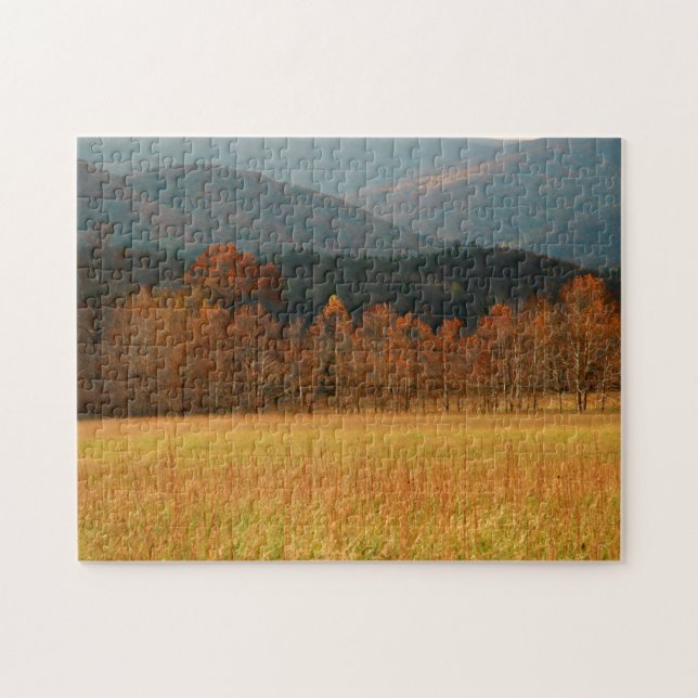 USA, Tennessee. Cades Cove In Smoky Mountain Jigsaw Puzzle (Horizontal)
