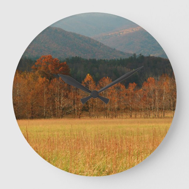 USA, Tennessee. Cades Cove In Smoky Mountain Large Clock (Front)