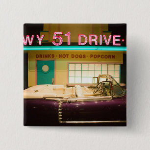 USA, Tennessee, Memphis: Elvis Presley 15 Cm Square Badge