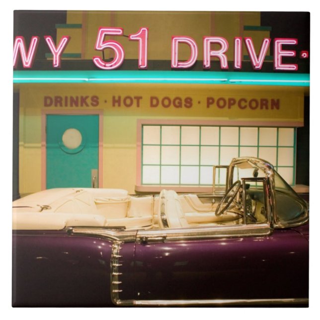 USA, Tennessee, Memphis: Elvis Presley Ceramic Tile (Front)