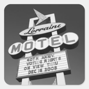 USA, Tennessee, Memphis,National Civil Rights Square Sticker