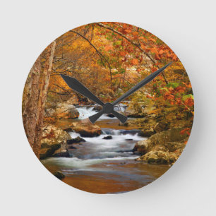 USA, Tennessee. Rushing Mountain Creek Round Clock
