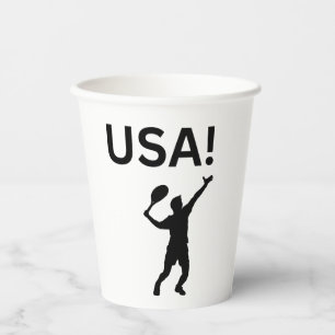 USA tennis player using dot as a ball Paper Cups