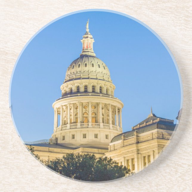 USA, Texas, Austin. Capitol Building (1888) 3 Coaster (Front)
