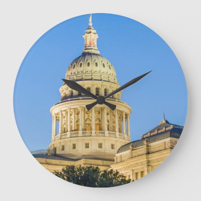 USA, Texas, Austin. Capitol Building (1888) 3 Large Clock (Front)