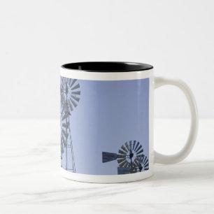 USA, TEXAS, Lubbock: American Wind Power Centre Two-Tone Coffee Mug
