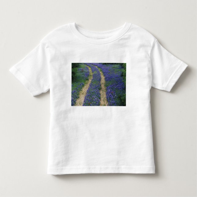 USA, Texas, near Marble Falls, Tracks in blue Toddler T-Shirt (Front)