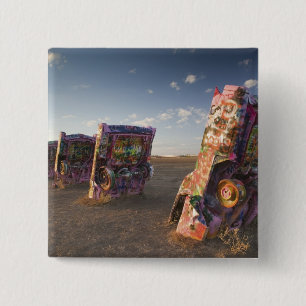 USA, TEXAS, Panhandle Area, Amarillo: Cadillac 2 15 Cm Square Badge
