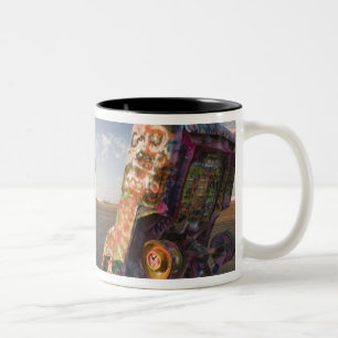 USA, TEXAS, Panhandle Area, Amarillo: Cadillac 2 Two-Tone Coffee Mug