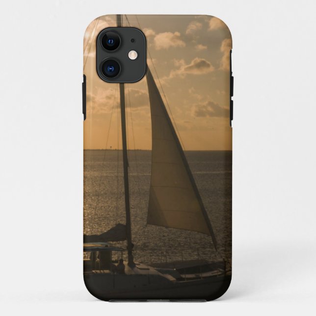 USA, Texas, South Padre Island. Sailboat Case-Mate iPhone Case (Back)