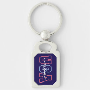 USA Text 4th Of July Design-62118 Key Ring