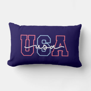 USA Text 4th Of July Design-62118 Lumbar Cushion