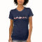 USA text flag blue and red glitters sparkles