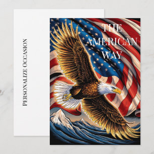 USA The American Way Personalise American Holiday Card